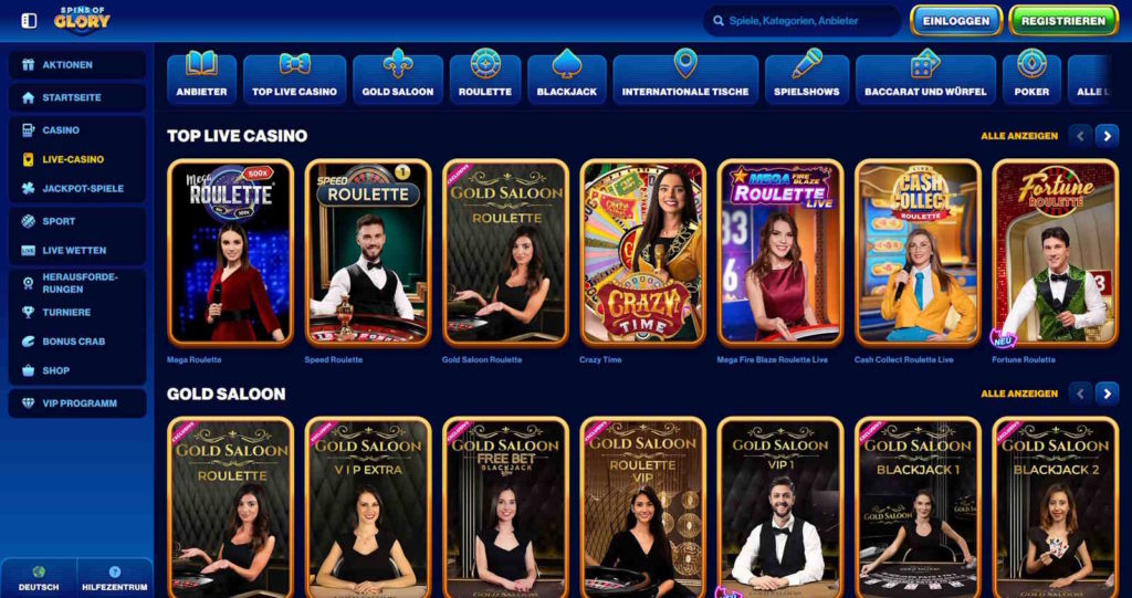 spinsofglory live casino